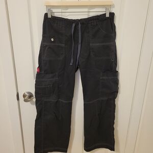 Dickies Dark Cargo Pants with Stitch Detail